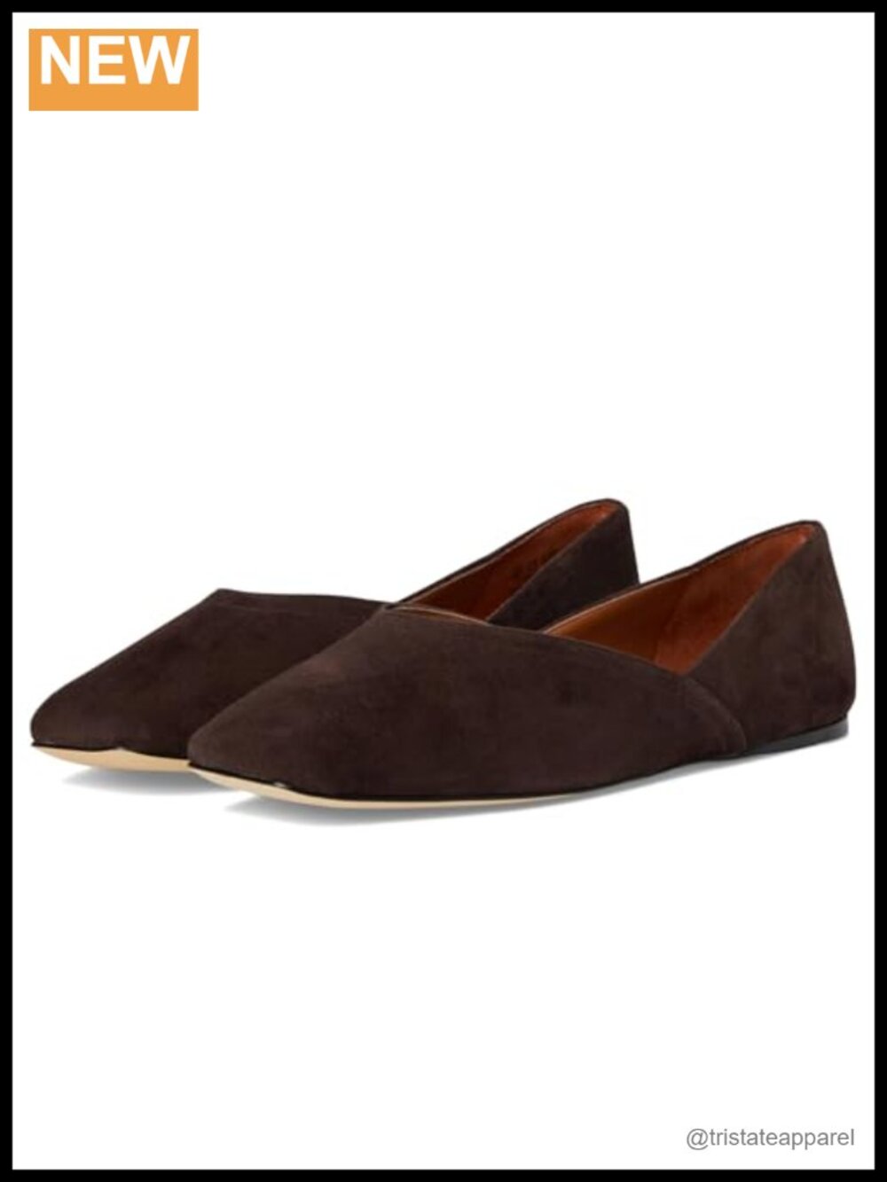 Franco Sarto Flexa Adalina Ballet Flats Slip On Leather Square Toe Comfort